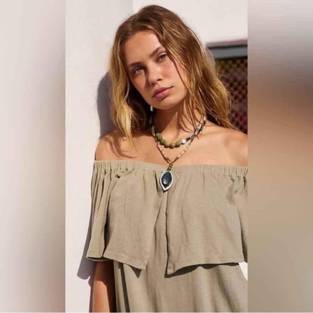 Free People Lynne Midi Dress Laurel Oak / Green Large - Picture 3 of 14